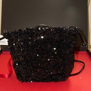 Elegant Black Sequin Mini Bag
